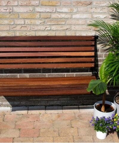 Handgemaakte Gevelbank Azobé