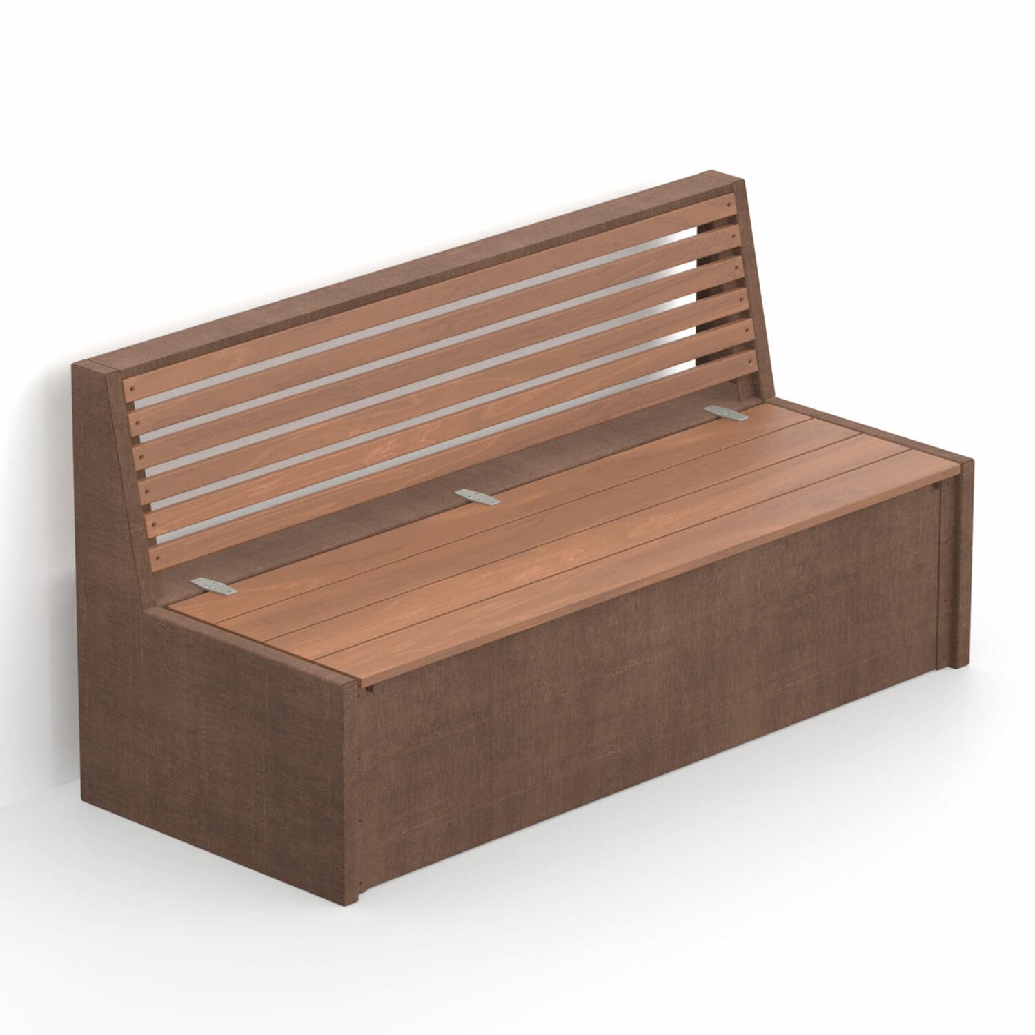 Tuinbank met opbergruimte - Cortenstaal